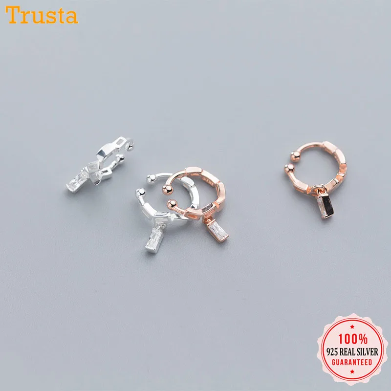 Серьги клипсы женские из серебра 925 пробы с фианитами без сережек|Серьги-клипсы| |