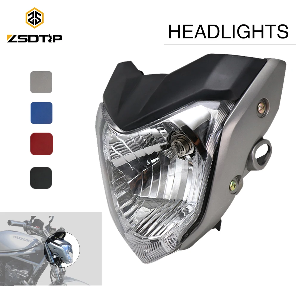 ZSDTRP Modified Motorcycle Headlight Assembly With Bulb Bracket Fit For Yamaha FZ16 YS150 FZER150 YS150 Motorcycle Headlight