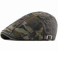 mz1837 100 cotton beret cap men women camouflage ivy newsboy flat cap adjusted cabbie gastby duckbill army cap women men beret
