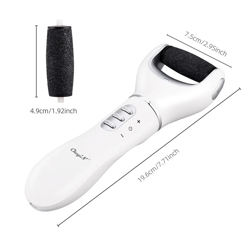 

Electric Pedicure Tools Foot Care Machine Callus Remover Foot File for Heel Dead Skin Remover Foot Massager +Replaceable Rollers