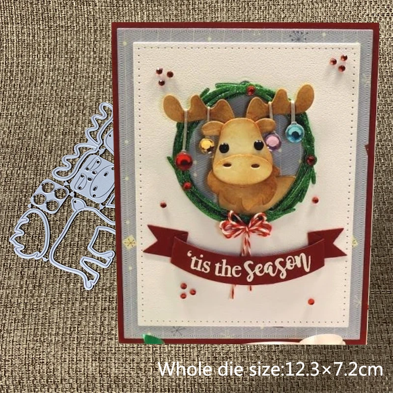 

Новый дизайн, металлические штампы для рукоделия, вырезанные штампы, рождественские лосята, альбом для скрапбукинга, «сделай сам», бумажные...