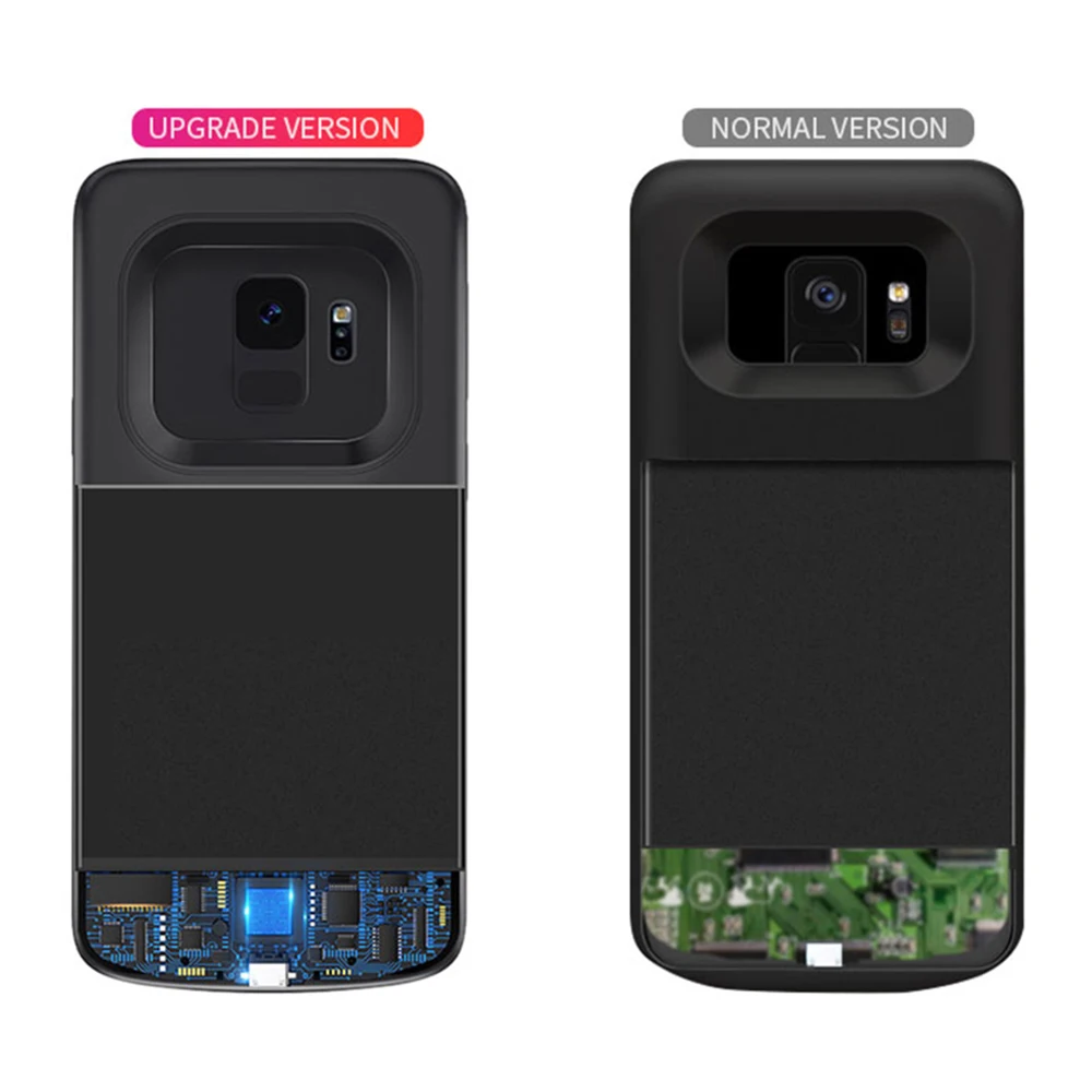 Чехол с зарядным устройством для Samsung Galaxy S9 S8 Plus умный чехол внешним