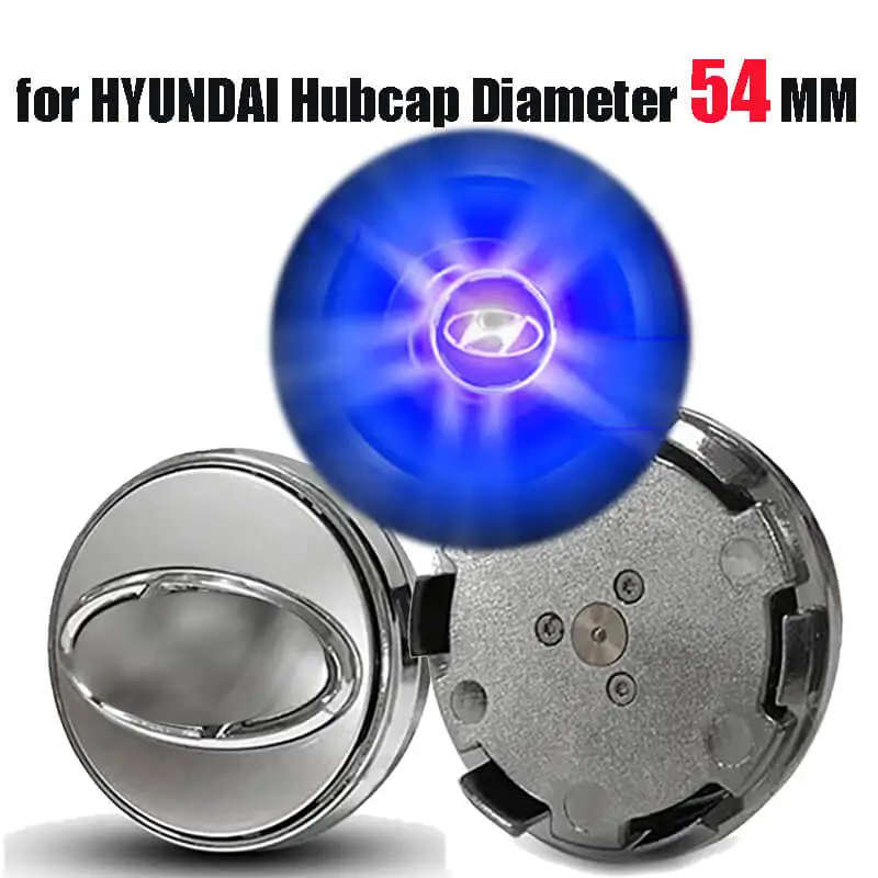 For HYUNDA*I VERNA ELANTRA 54MM Magnetic Suspension LED Floating Car Wheel Emblem Waterproof Blue Light Hub Center Cap Cover | Автомобили
