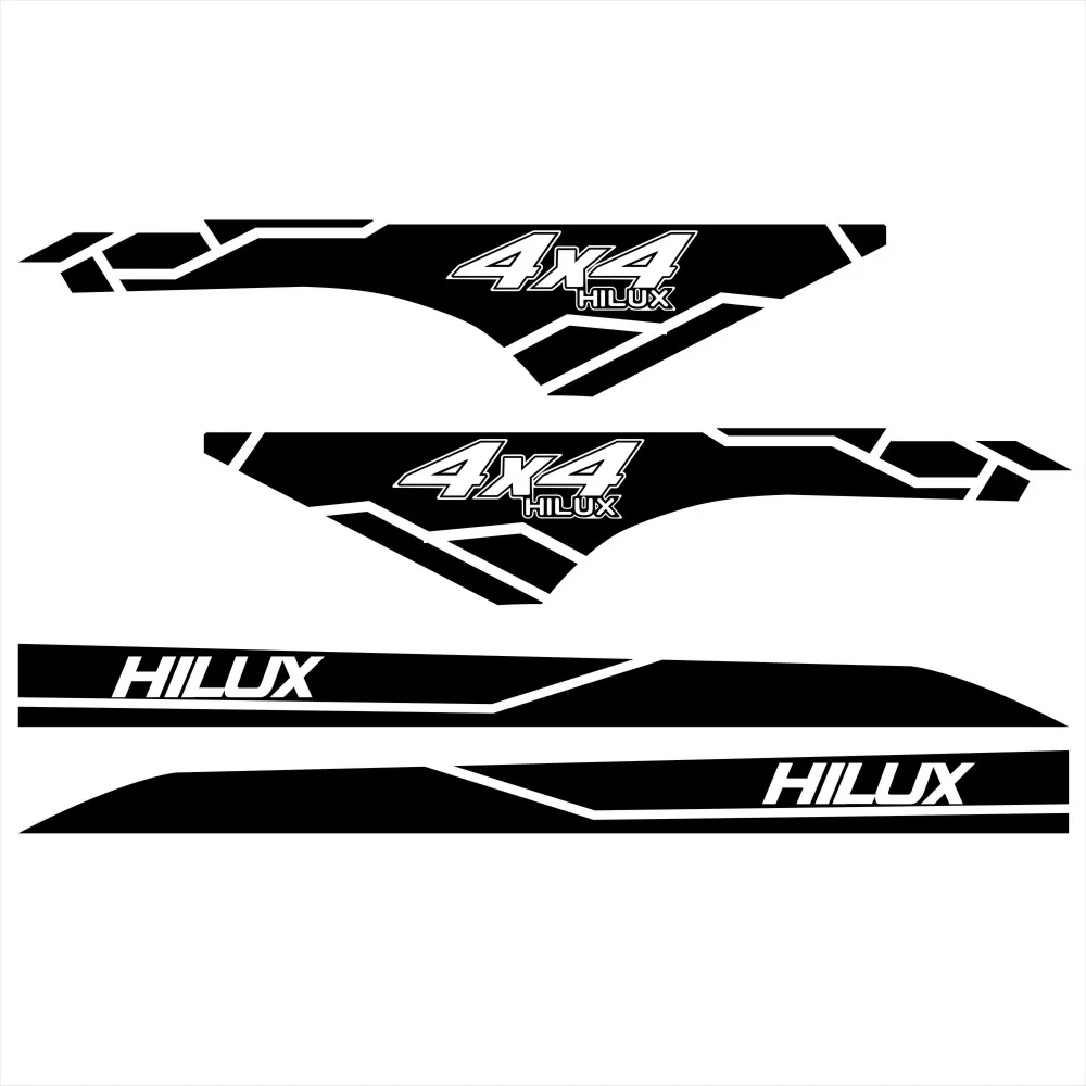 Внедорожные гоночные полосатые автомобильные наклейки для Toyota Hilux Revo Vigo авто