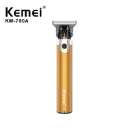 kemei electric hair trimmer km 700a usb rechargeable shaving clipper professional head carving haircut machine