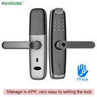RAYKUBE X8 биометрический дверной замок с отпечатком пальца BT TTlock приложение умная цифровая IC карта электронная домашняя безопасность бесключевой доступ к входу