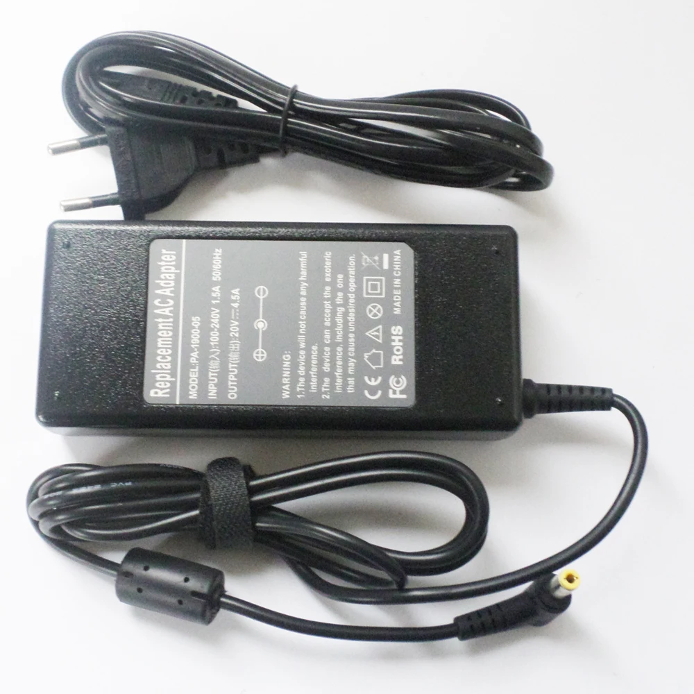 Cabo de Alimentação Carregador de Bateria Adaptador para Lenovo Novo V550 Z470 Z470a P580 P585 Cpa-a090 Aa26600l 36001646 20v 90w ac V470