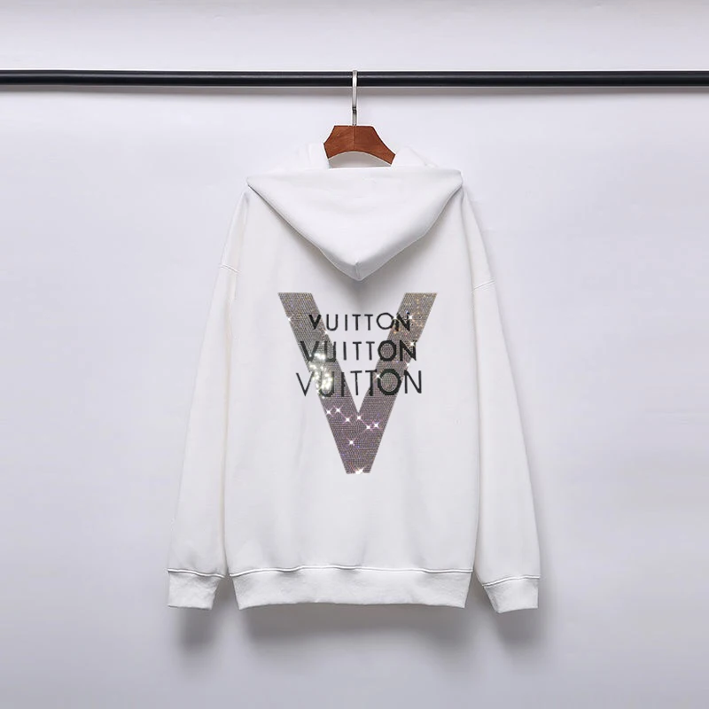 Удобная мужская толстовка с капюшоном чистый черный белый блестящий V-образный