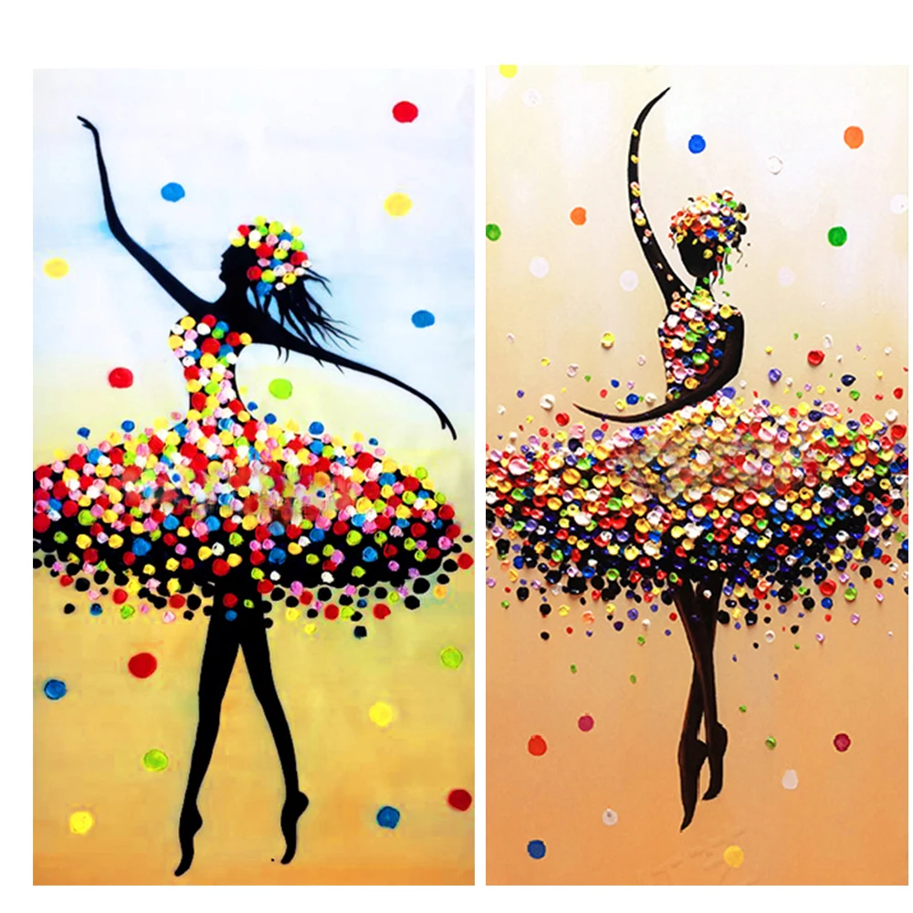 Новый 5D DIY Алмазная мозаика вышивка танцовщица искусство камни в форме
