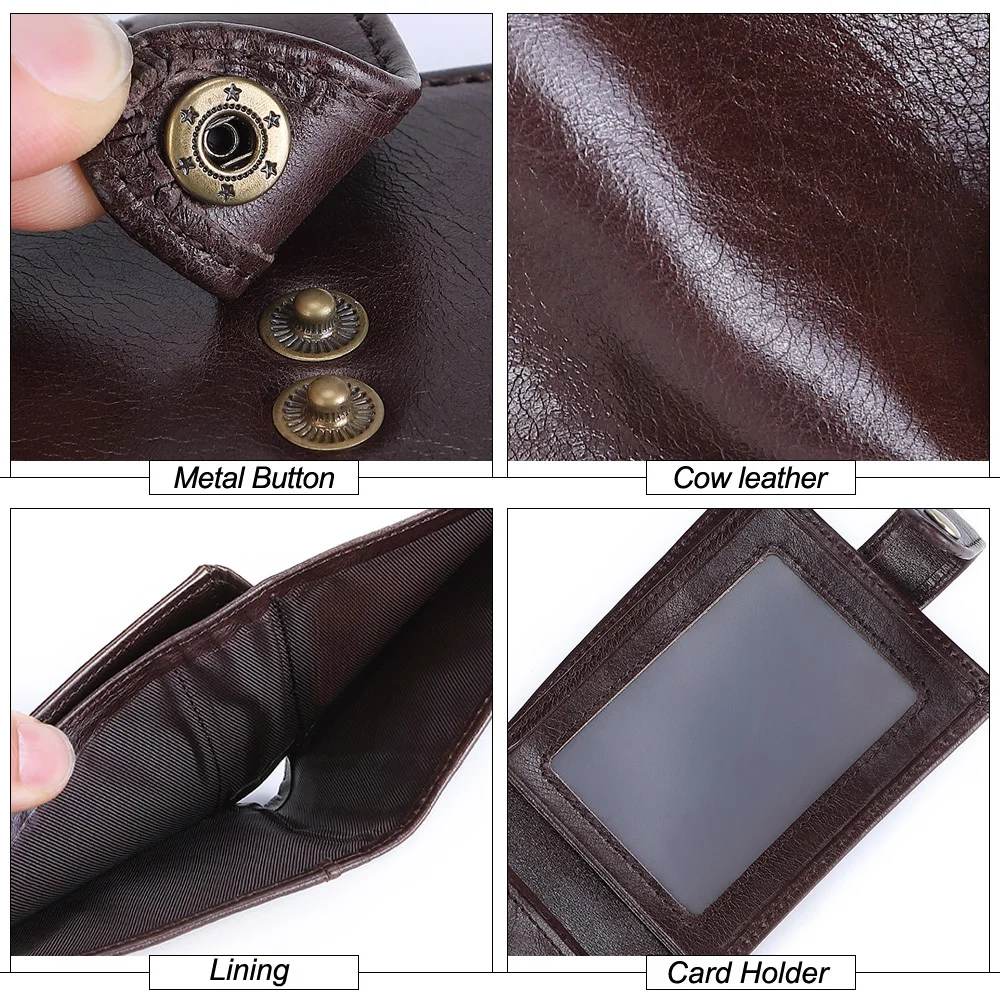 Модный новый тонкий мини кошелек GENODERN для мужчин ультратонкие маленькие