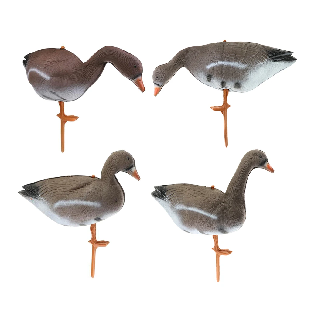4Pcs Realistic Goose Hunting Decoy Turkey Crow Decoys Garden Decor Sentries | Спорт и развлечения