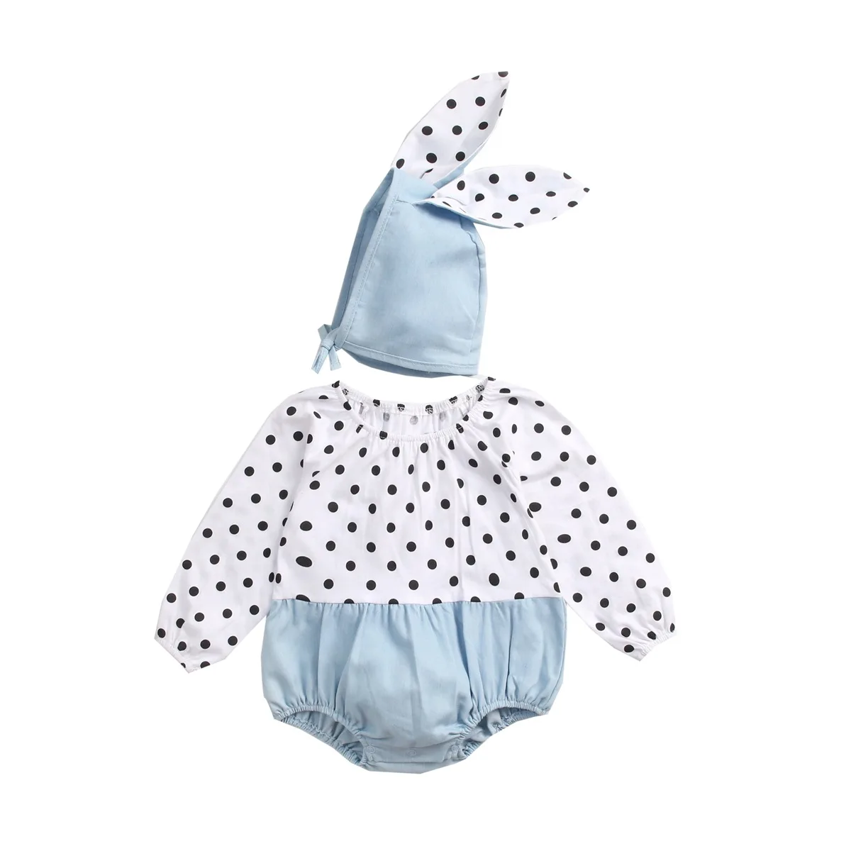 

Детский комбинезон для новорожденных девочек; Комплект для малышей цельный комбинезон с шапкой; В горошек; Одежда для младенцев и детей; Хло...