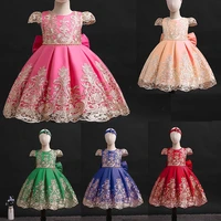 cross border special for girls dress pengpeng princess dress big bow embroidered childrens dress