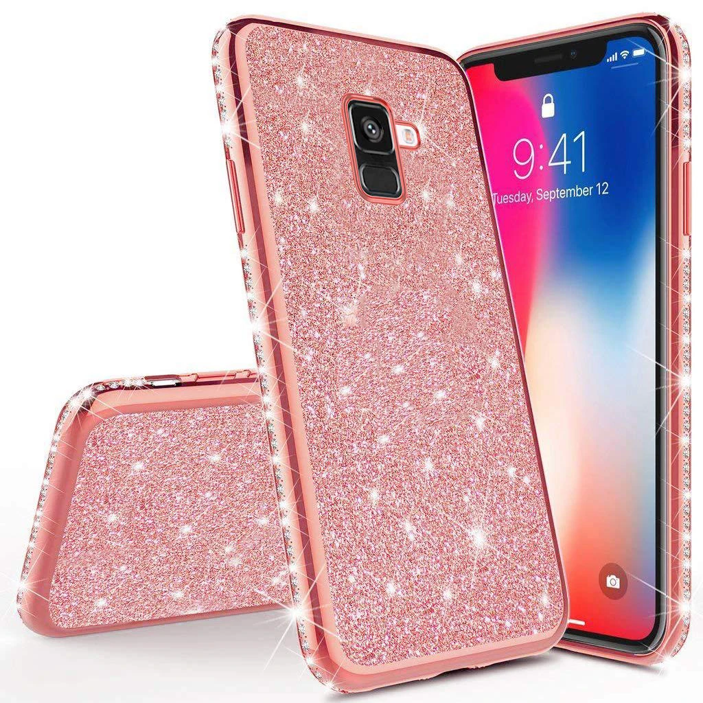 Роскошный блестящий чехол для samsung Galaxy A20e A30 A50 A70 A10e A40 A60 A80 Мягкий силиконовый из