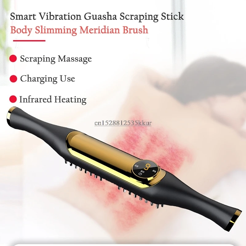 Far Infrared Heating Guasha Stick Body Massage Scraping Instrument Micro-electric Dredging Meridian Brush Beauty Salon Dedicated