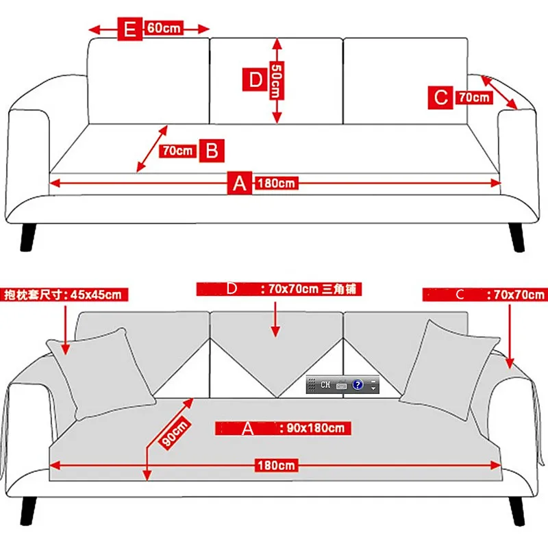 

Nordic Simplicity Chenille Sofa Cushion Armchair Cover Light Luxury Grid Modern Non-slip Sofas For Living Room Covered Armchairs