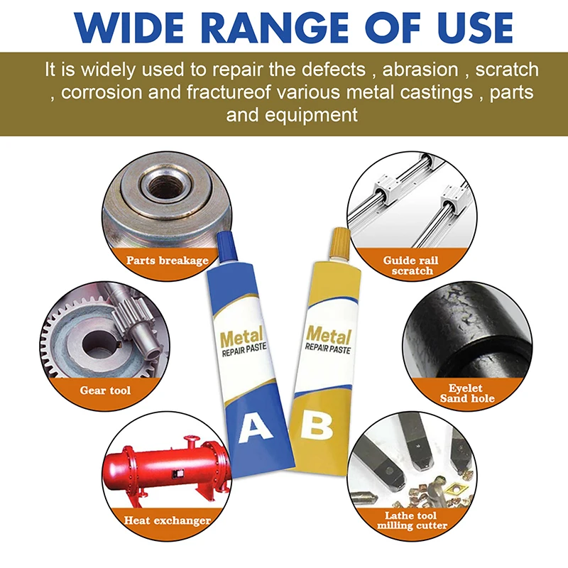 Металлический ремонт AB Клей нержавеющая сталь Алюминиевый сплав стекло пластик