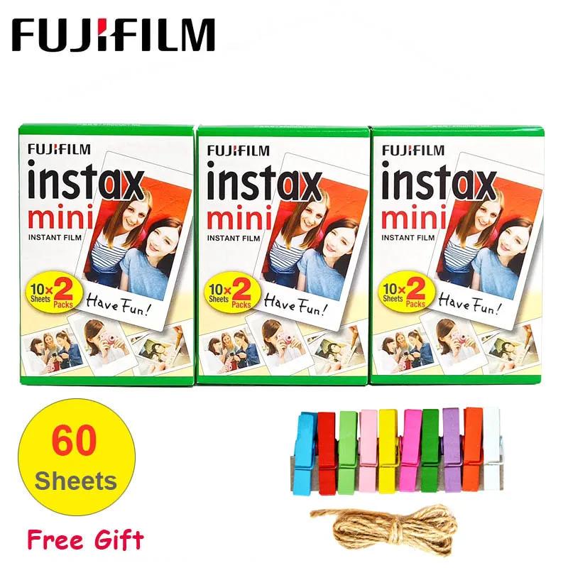 10-100 листов Fujifilm Instax Mini 9 8 пленка белая фотобумага для камеры Polaroid FUJI Instant Mini LiPlay 7s 70 90 - Цвет: 60 sheets