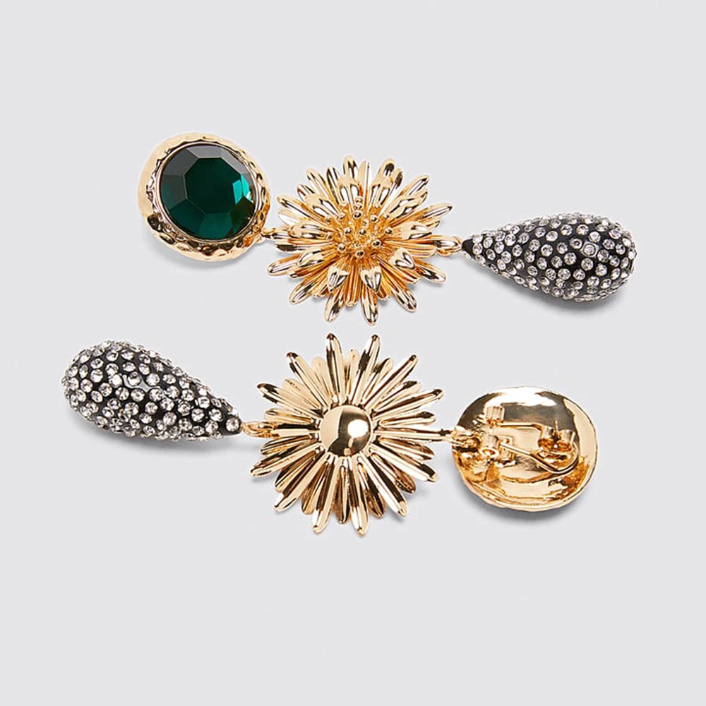 Женские серьги-подвески ZA элегантные Эффектные серьги из стекла/смолы/бисера для