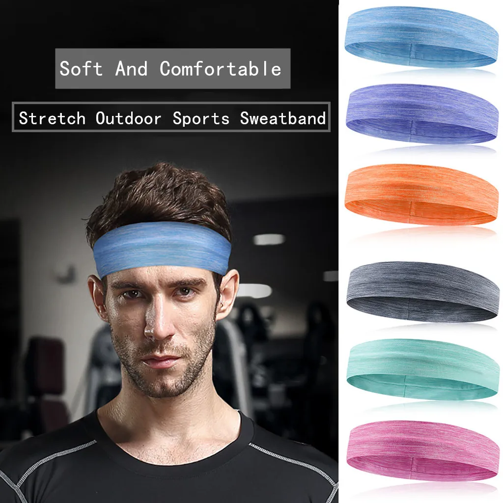 

Unisex Outdoor Sports Yoga Gym Elastic Sweat Absorbent Headband Lightweight Breathable Quick Drying Hairband Hair Accessories
