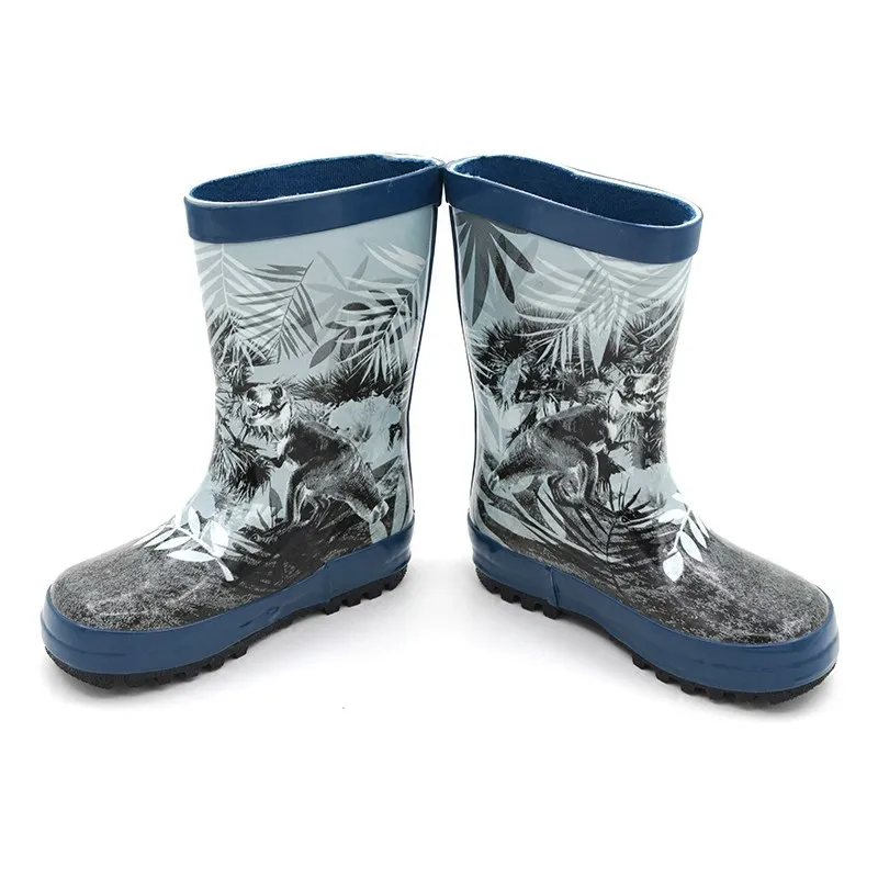 

Oem small quantity custom full printed summer outdoor breathable children rainboot for boys