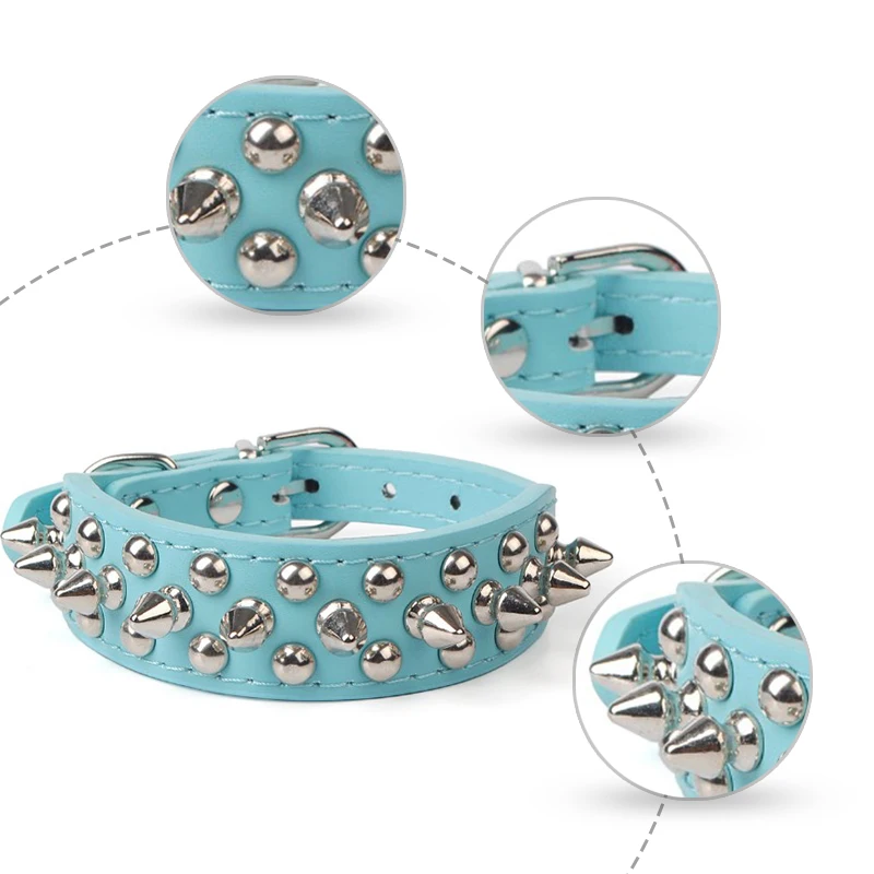 Крутой ошейник с заклепками для питомцев регулируемый собаки ремешок шеи