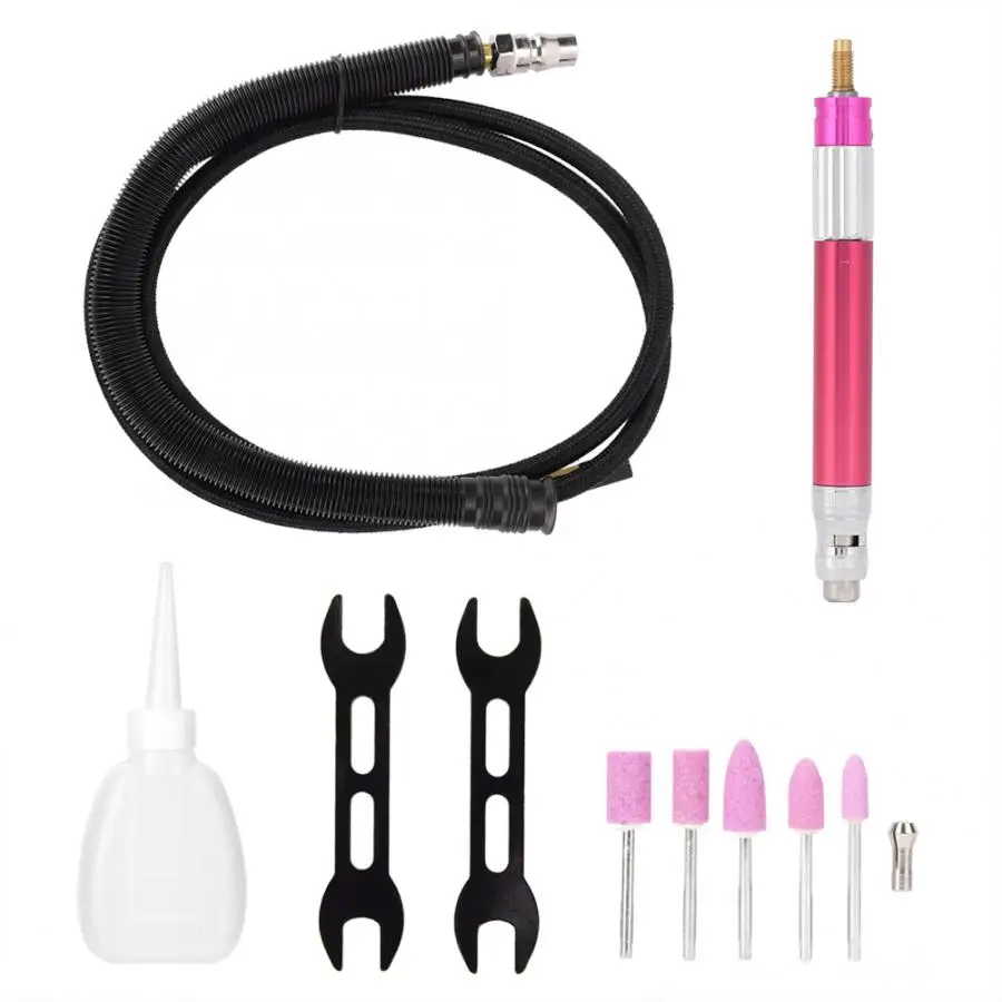 Угловая шлифовальная машинка пневматическая гравировальная ручка красная мини