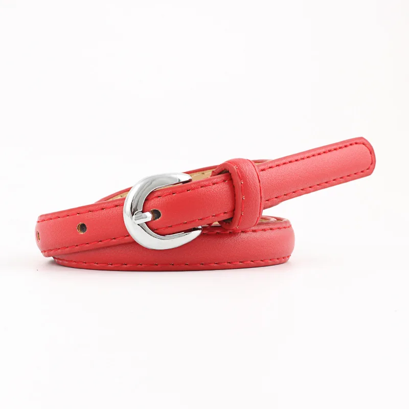 Новинка 2019 тонкий кожаный ремень Дизайнерский Модный пояс Женский Повседневный