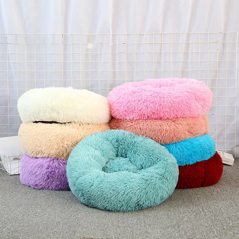 

Soft And Comfortable Kennel Cat Ltter Pet Bed Round Plush Winter Dog Pet Cat Pad Small And Medium-Sized Animals Sleeping Sofa
