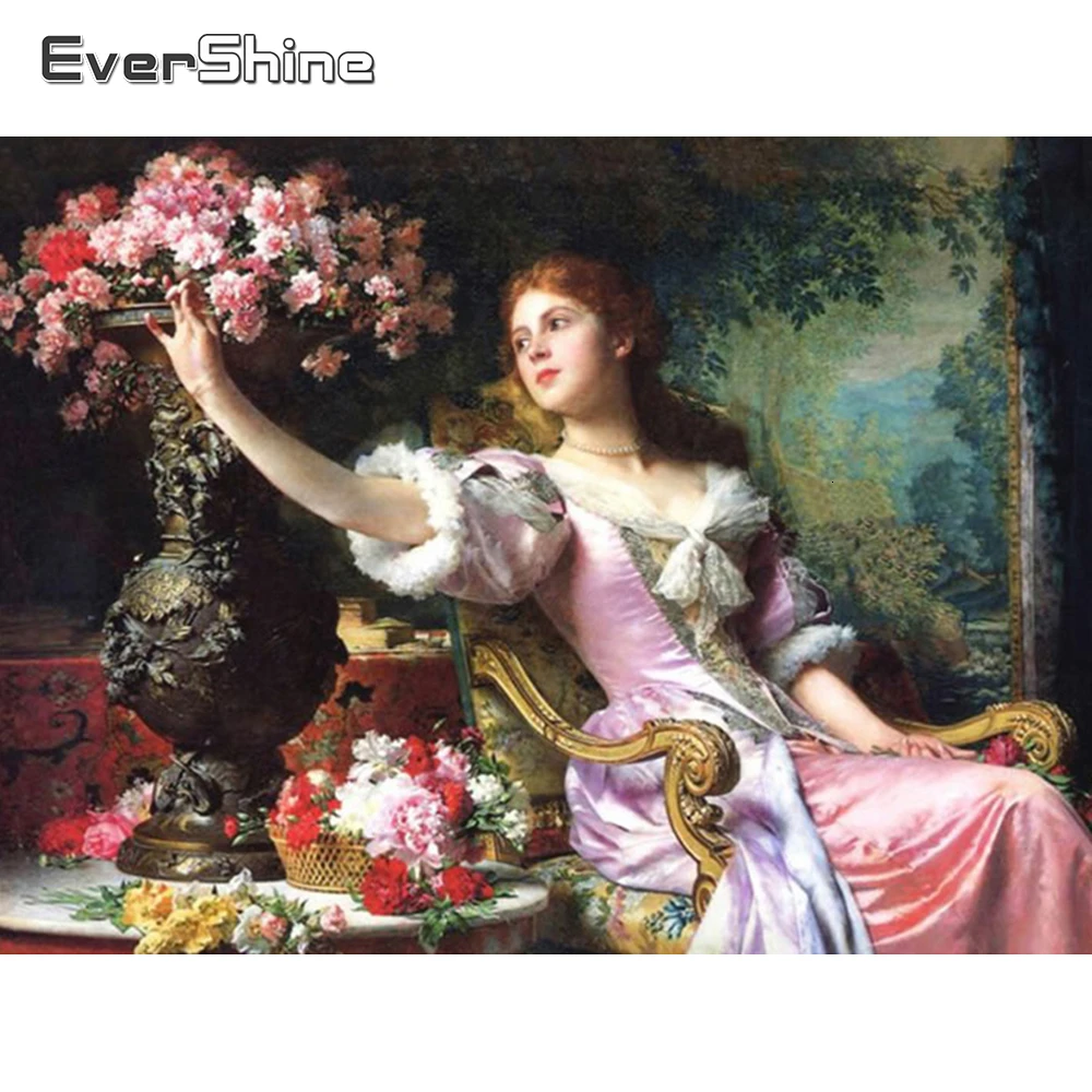 

Evershine 5D DIY Алмазная мозаика портрет Фотографии Стразы Алмазная вышивка женщина полная площадь Алмазный домашнего декора
