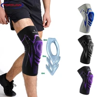 toprunn 1pc basketball knee pads with support silicon padded elastic non slip patella brace kneepad for fitness protector tennis