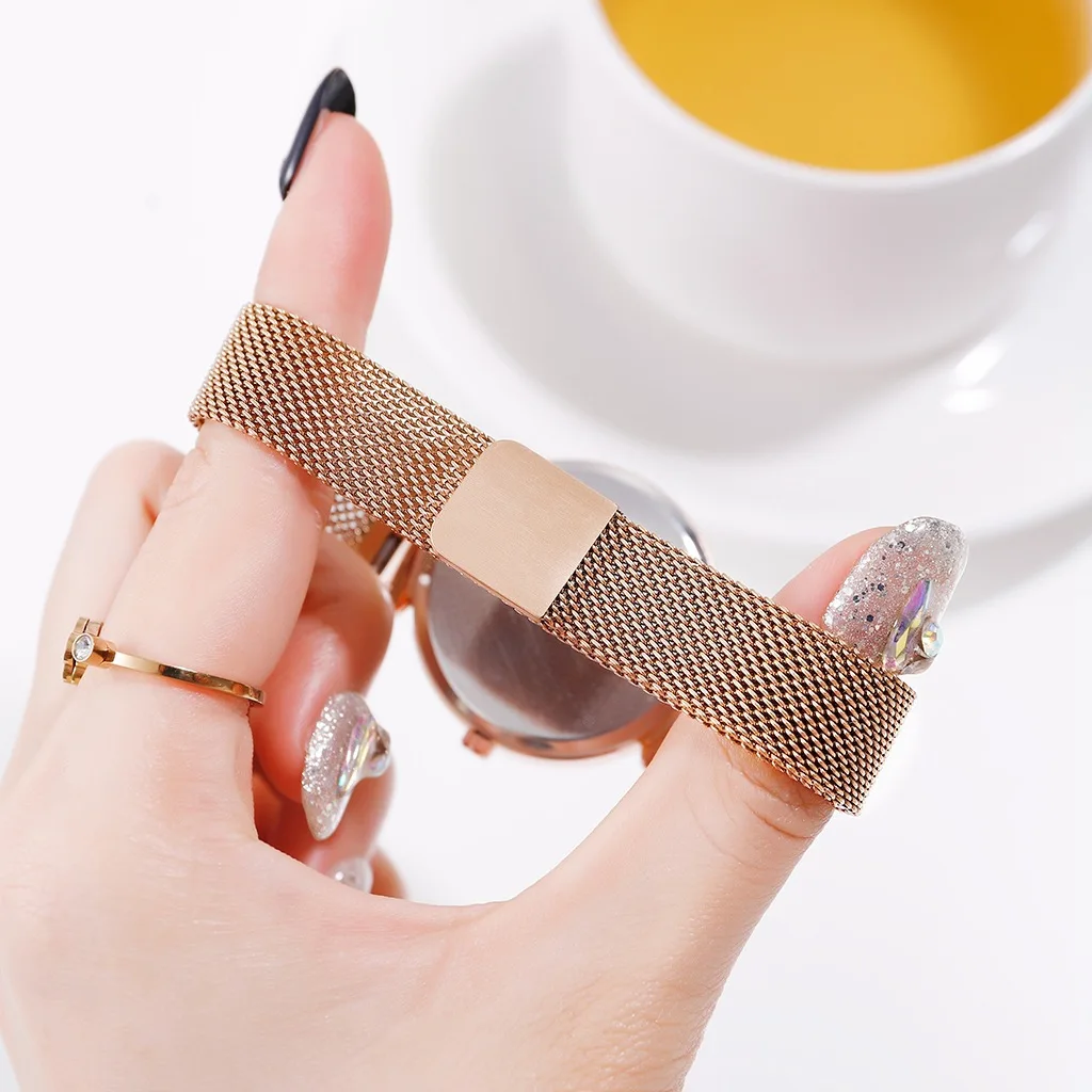 

Women Watch Luxury Fashion Starry Mesh Magnetic Strap Ladies Quartz Wrist Watch Zegarek Damski Dropshipping Relogio Feminino