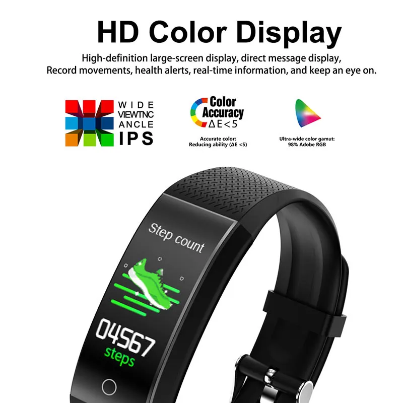 LIGE смарт браслет часы фитнес трекер пульсометр кровяное давление здоровье