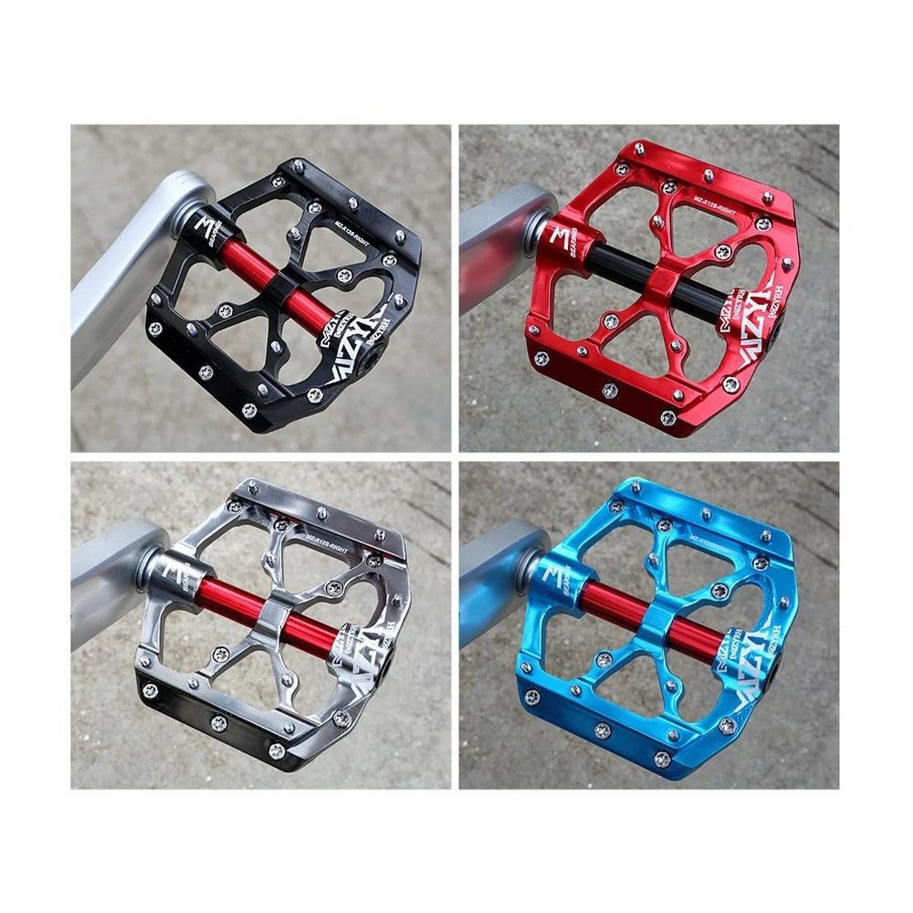 

MTB Road Bike 3 Bearings Mountain Bike Pedals Platform Bicycle Flat Alloy Pedals 9/16" Pedals Cycling Non-Slip Alloy Flat Pedals