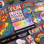 ЛГБТ флаг Радуга патчи утюгом патчи для одежды DIY Гей Гордость патчи значки на сумки вышивка нашивки на одежду полосы Lg