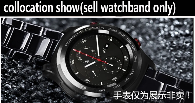 Для samsung gear S2/S3 ремешок для часов huawei watch 2 черный Высококачественный Браслет из нержавеющей стали 20 мм 22 мм Роскошный металлический браслет