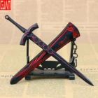 Ночь судьбы Саба Толстая черная присяжная меч Победы подвеска из сплава черненый Святой Меч Модель 17 см металлическая литая мини-игрушка