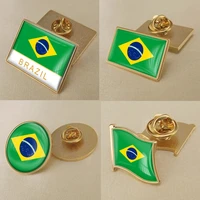 coat of arms of brazil brazilian map flag national emblem national flower brooch badges lapel pins