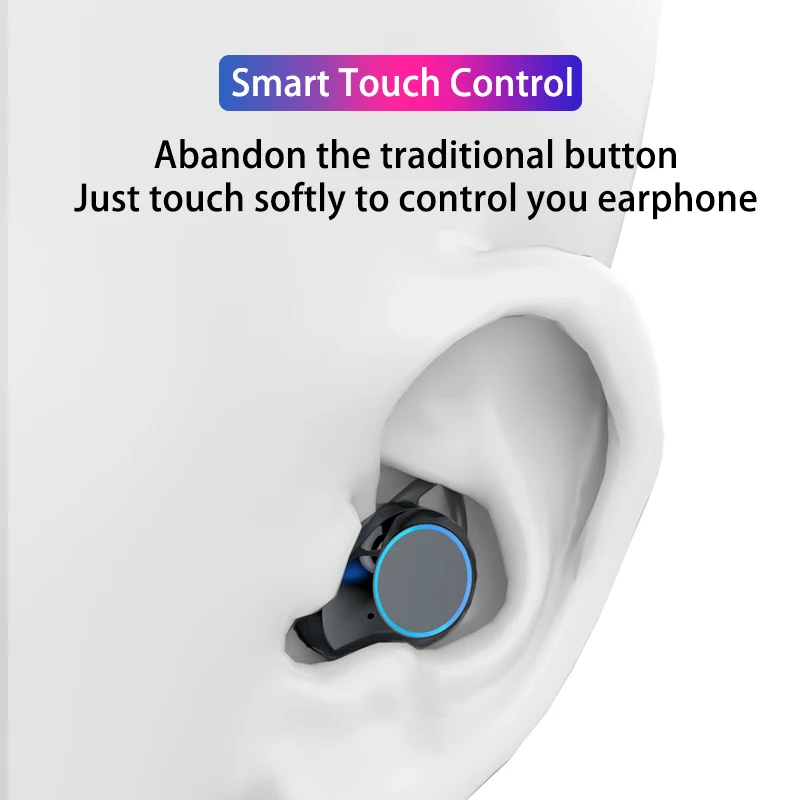 G02 TWS bluetooth 5 0 наушники беспроводные стерео водонепроницаемые с 3300 мАч LED смарт