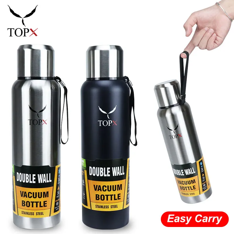 

1500ml TOPX Brand Large Capacity Stainless Steel Thermos Cup Portable Vacuum Cup Tumbler With Cup Cover Thermo бутылка для воды