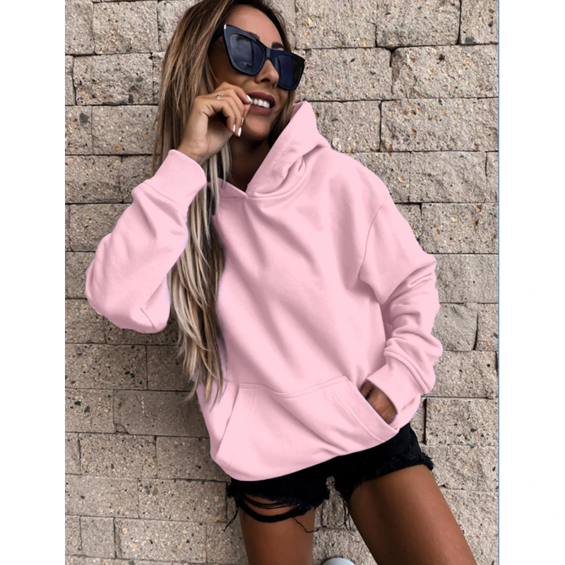 

2020 Women Fashion Hoodies Long Sleeve Tops Sweatshirts Ladies Casual Pockets Streetwear Pullover Loose Sweatshirts Hoodies
