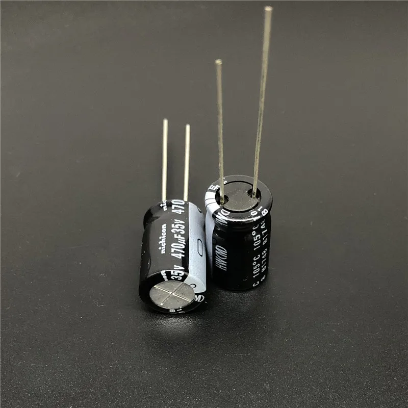 

10pcs/100pcs 470uF 35V Japan NICHICON HW Series 10x16mm High Ripple Low Impedance 35V470uF Aluminum Electrolytic Capacitor