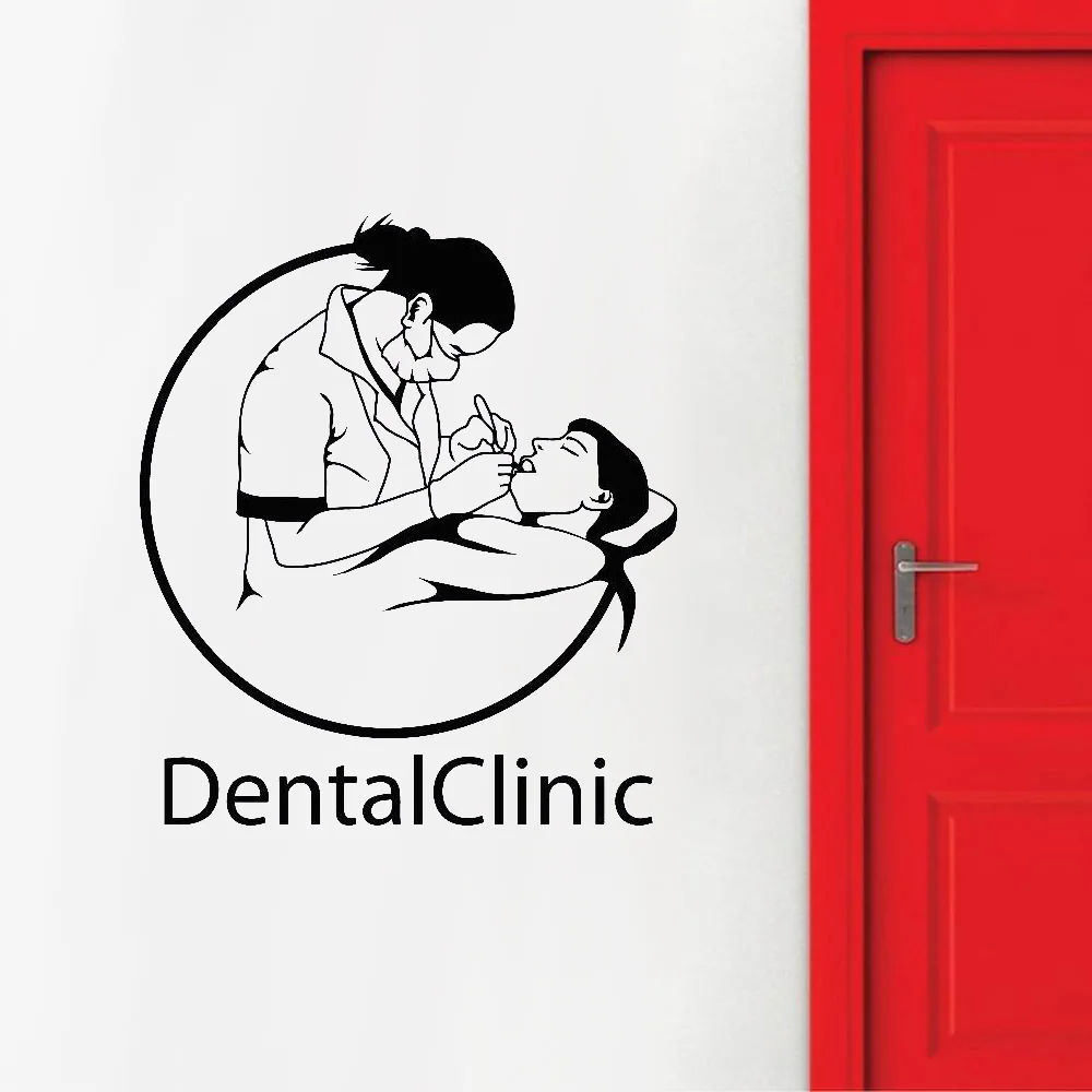 

Dentist Wall Decals Dental Clinic Home Decoration Teeth Vinyl Waterproof Wall Sticker Hospital Window Wall Decorative Z518