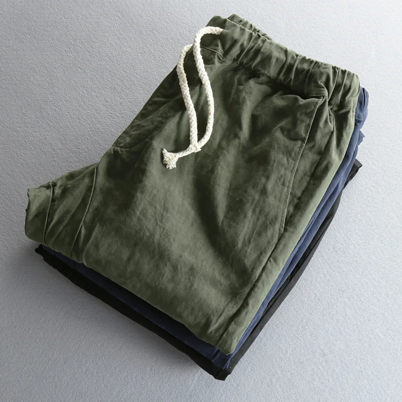 Повседневные мужские летние длинные камуфляжные хлопковые брюки карандаш