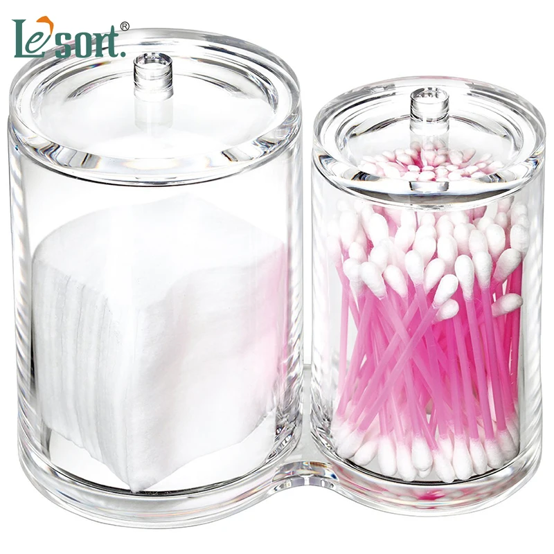 Прозрачный акриловый Ватный тампон коробка для хранения ватных палочек с