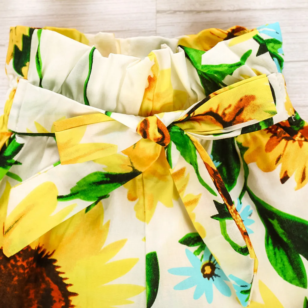 2020 летние пляжные комплекты для маленьких девочек желтый жилет футболки + шорты с