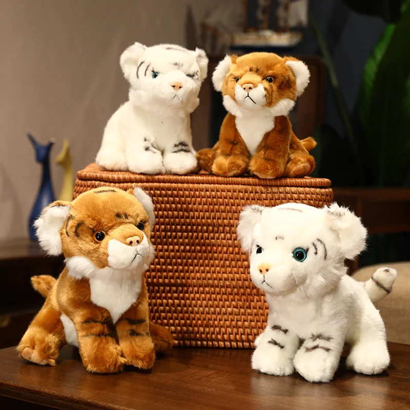 

20/25cm Nice Cute Lifelike Tiger Plush Toys Stuffed Soft Simulation Animals Pillow Dolls For Kids Girls Boys Birthday Gifts