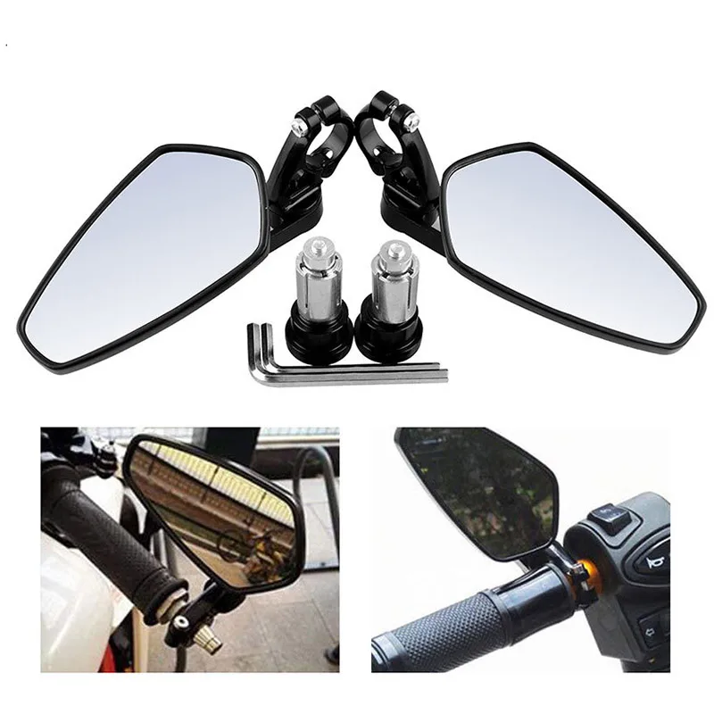 

Motorcycle Rearview Mirror Modified Rearview Mirror Universal Handle Side Mirror Refit Handlebars CNC 7/8" Durable