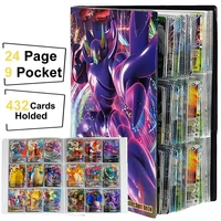 9 pocket 432 card pokemon album playing game liver pok%c3%a9mon vmax gx map loaded list book binder collection protection holder toy