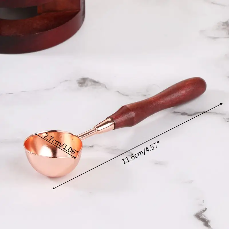 

2021 New Vintage Wooden Sealing Wax Stamp Anti-Warm Spoon for Melting Furnace Seal Scrapbooking Stamps